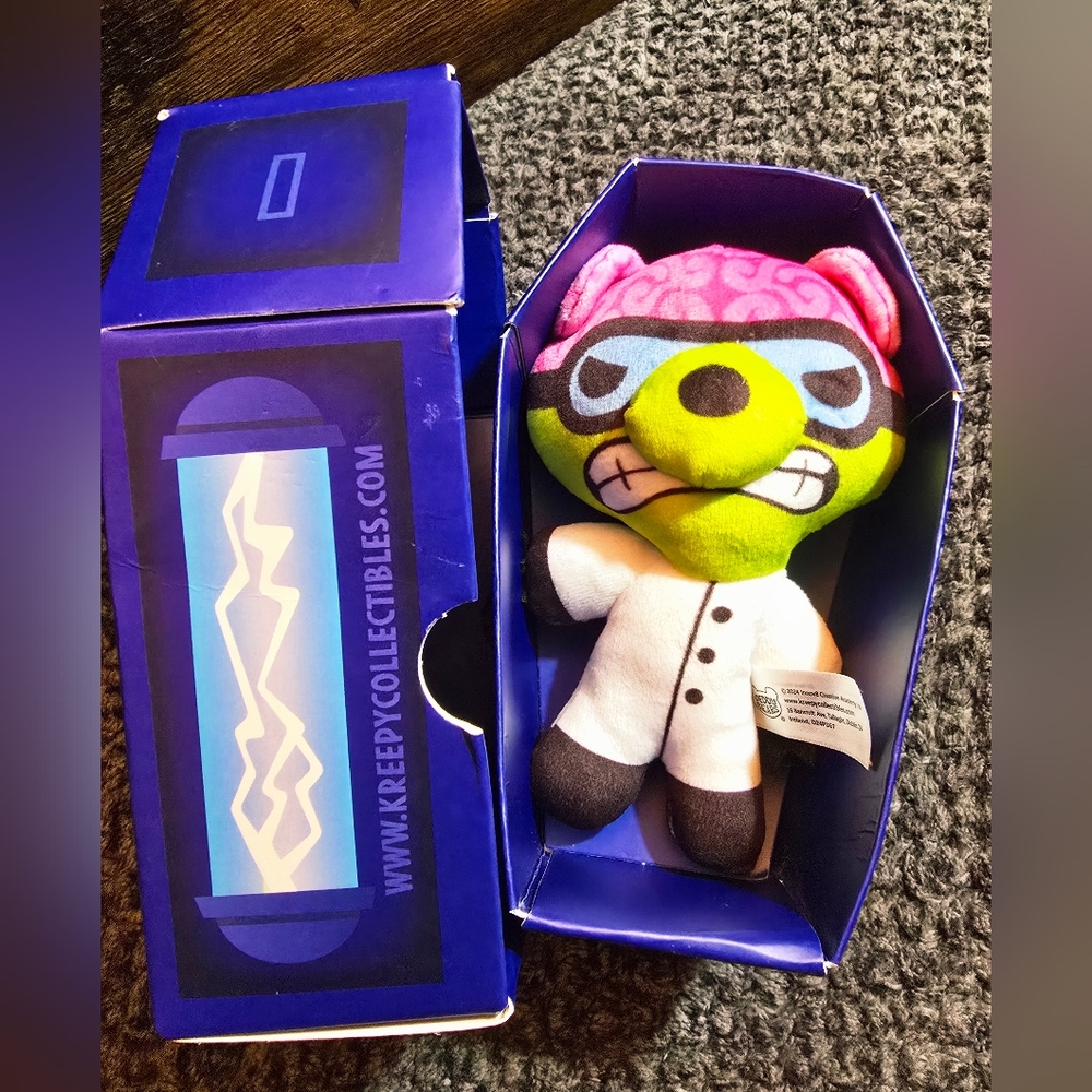 Deddy Bears Dr Beargrave S3 5” Coffin Plush Figure Goth Creepy Collectible w Box